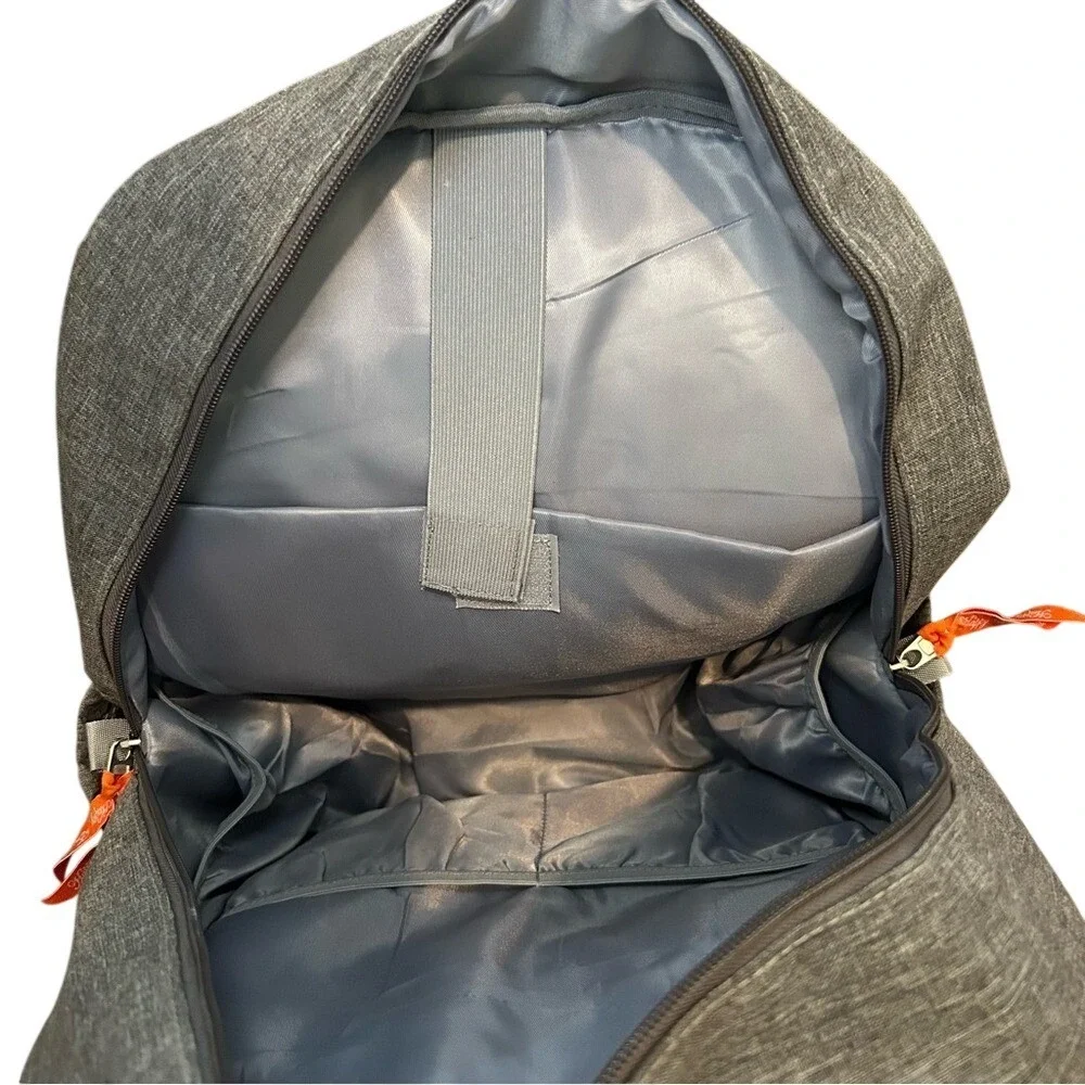 AOMAY‎ Gray Diaper Backpack with Multiple Pockets and Storage